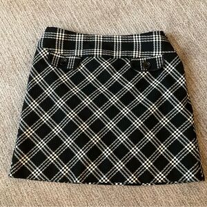 Black and White Plaid Skirt